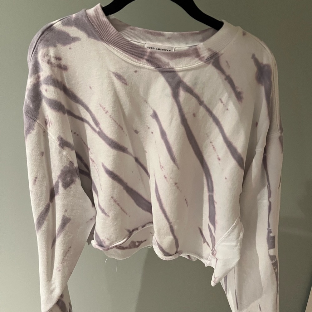 Good American Cropped Sweatshirt